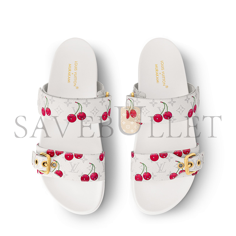 LOUIS VUITTON LV X TM MURAKAMI BOM DIA FLAT COMFORT SANDALS 1AHLZA LOUIS VUITTON LV X TM MURAKAMI BOM DIA FLAT COMFORT SANDALS 1AHLZA